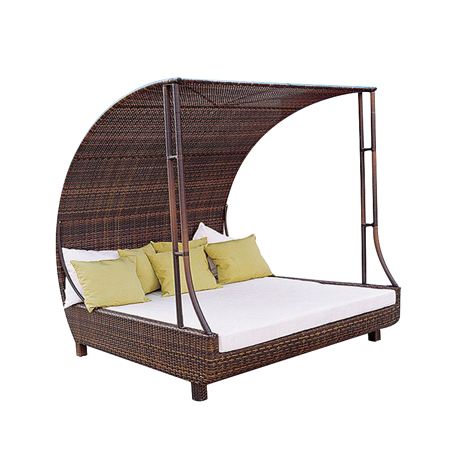 Pool furniture wicker rattan pool outdoor cabana bed