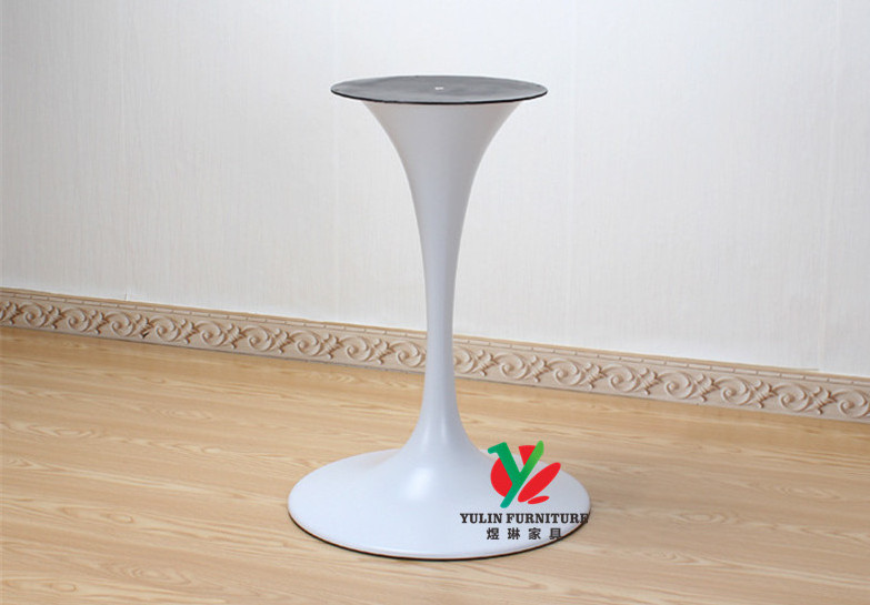 Restaurant round black white iron tulip table base