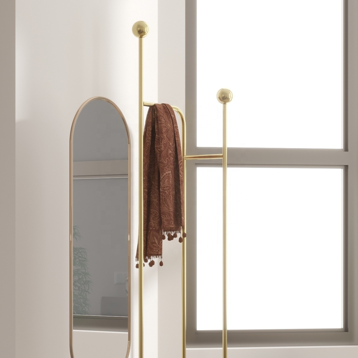 Simple Modern Coat Rack Nordic Household Floor Hanger Bedroom Small Family Narrow Simple Luxury Clothes Rack