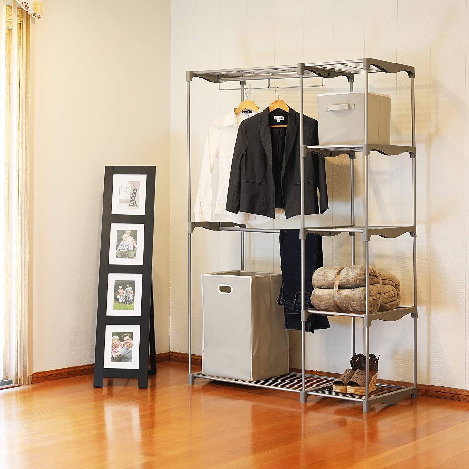 Freestanding Clothing Garment Organizer Closet High End Clothes Hanger Display Stand For Shop