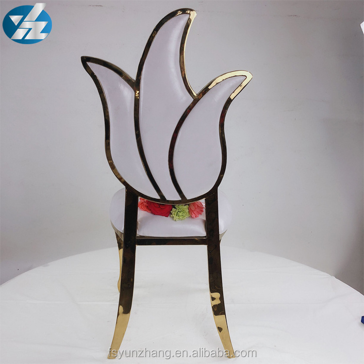 Curved elegant stainless steel chairs of top grade quality for weeding or event