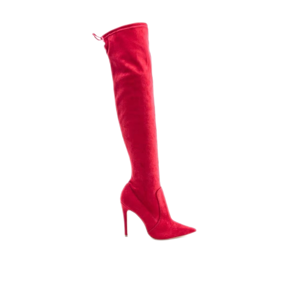 Sexy leather Women Thigh High Stiletto Boots and Stiletto Sexy Shoes Ladies Red Boots