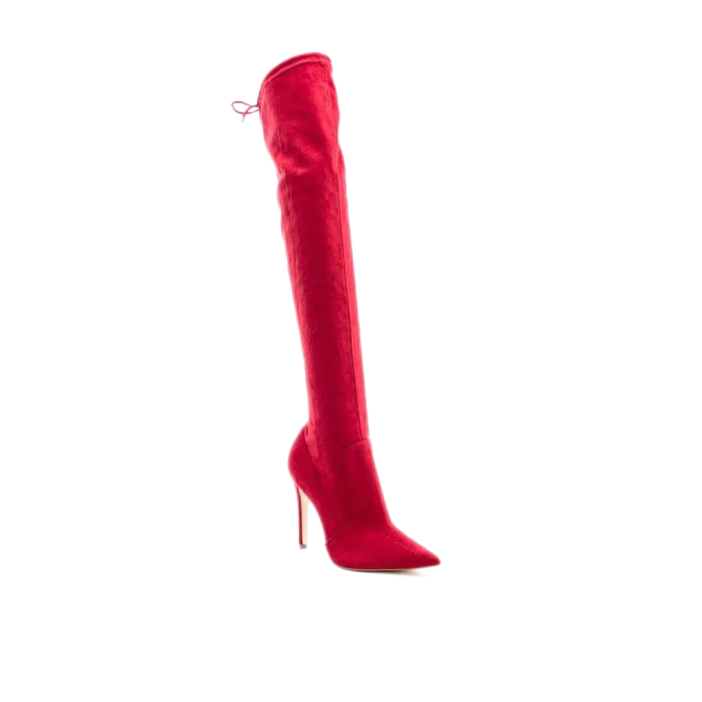 Sexy leather Women Thigh High Stiletto Boots and Stiletto Sexy Shoes Ladies Red Boots