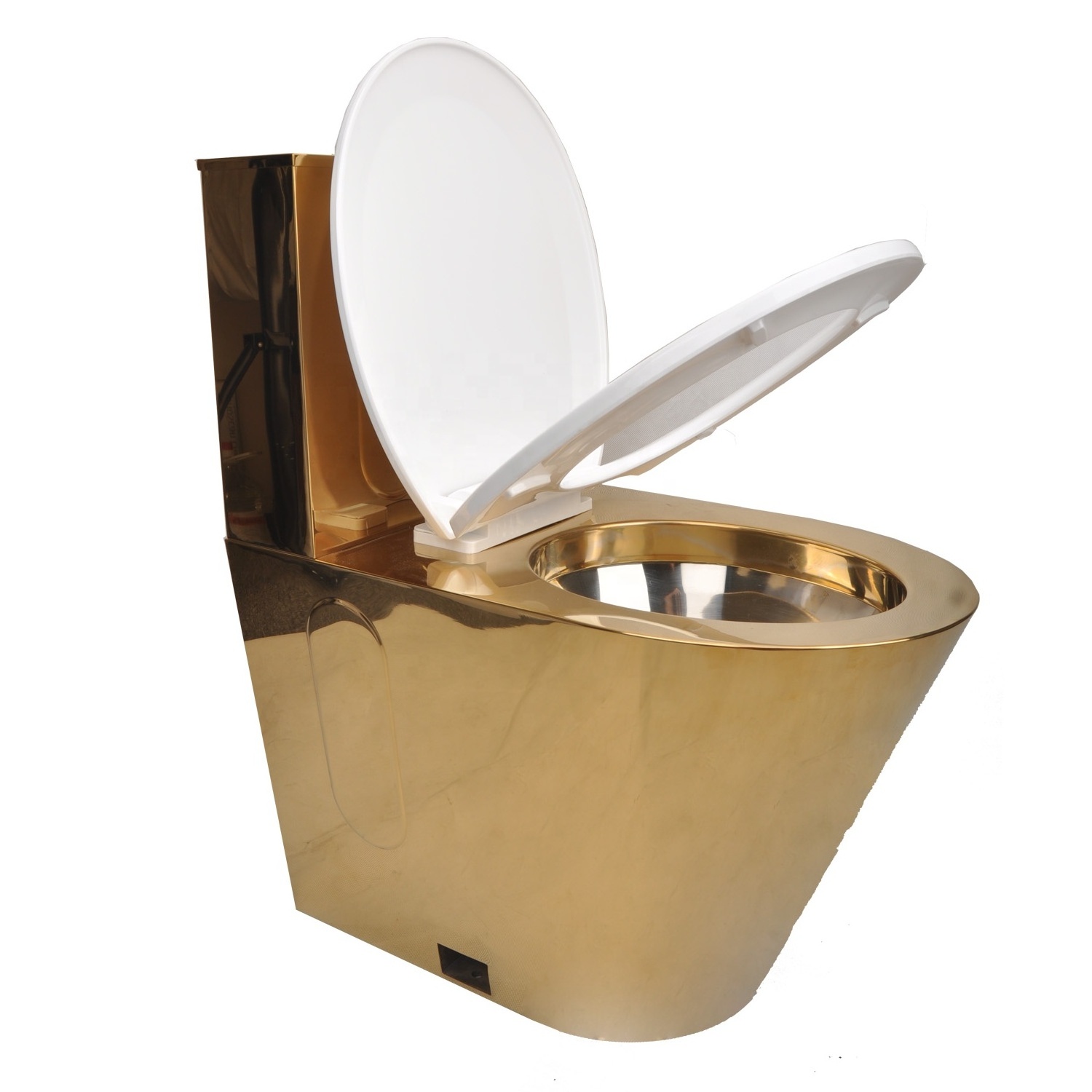 YUSUN Luxury Golden Stainless Steel Toilet Bowl Piss WC Toilet