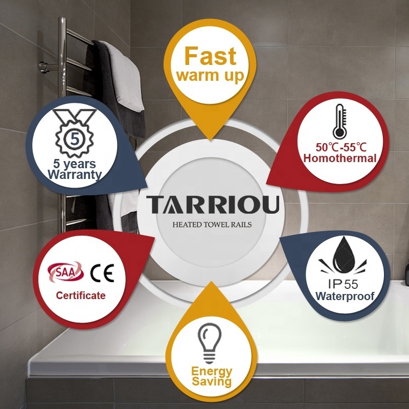 TARRIOU Electric Heated Towel Rack Wall Mounted