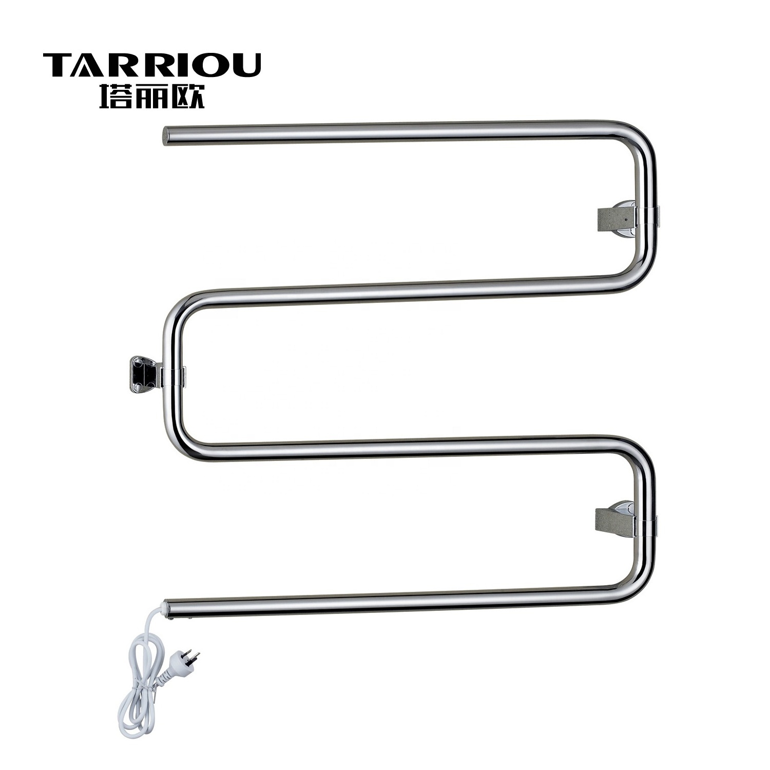 TARRIOU S-shaped Stainless Steel Heated Towel Rail Warmer Wall Mounted