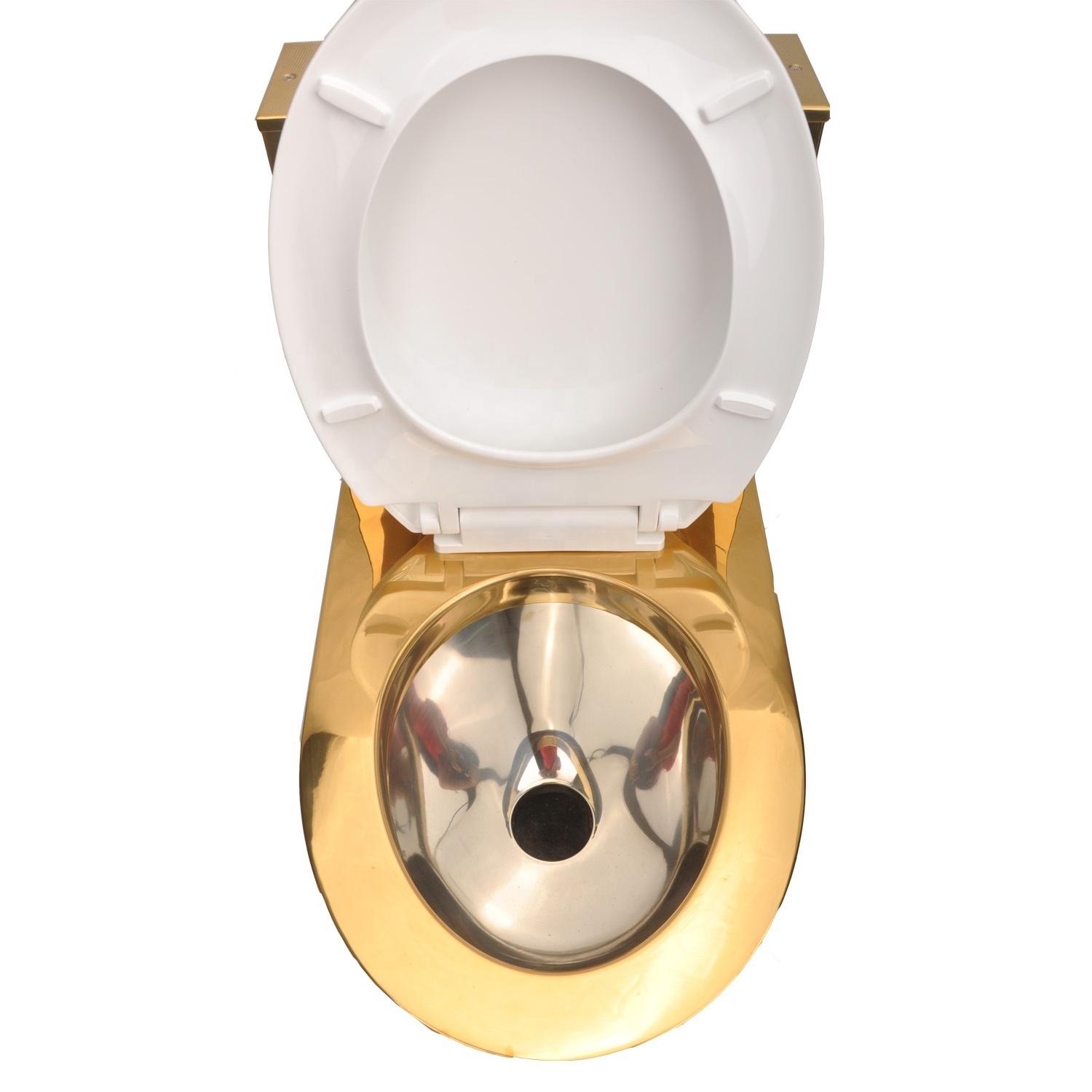 YUSUN Luxury Golden Stainless Steel Toilet Bowl Piss WC Toilet