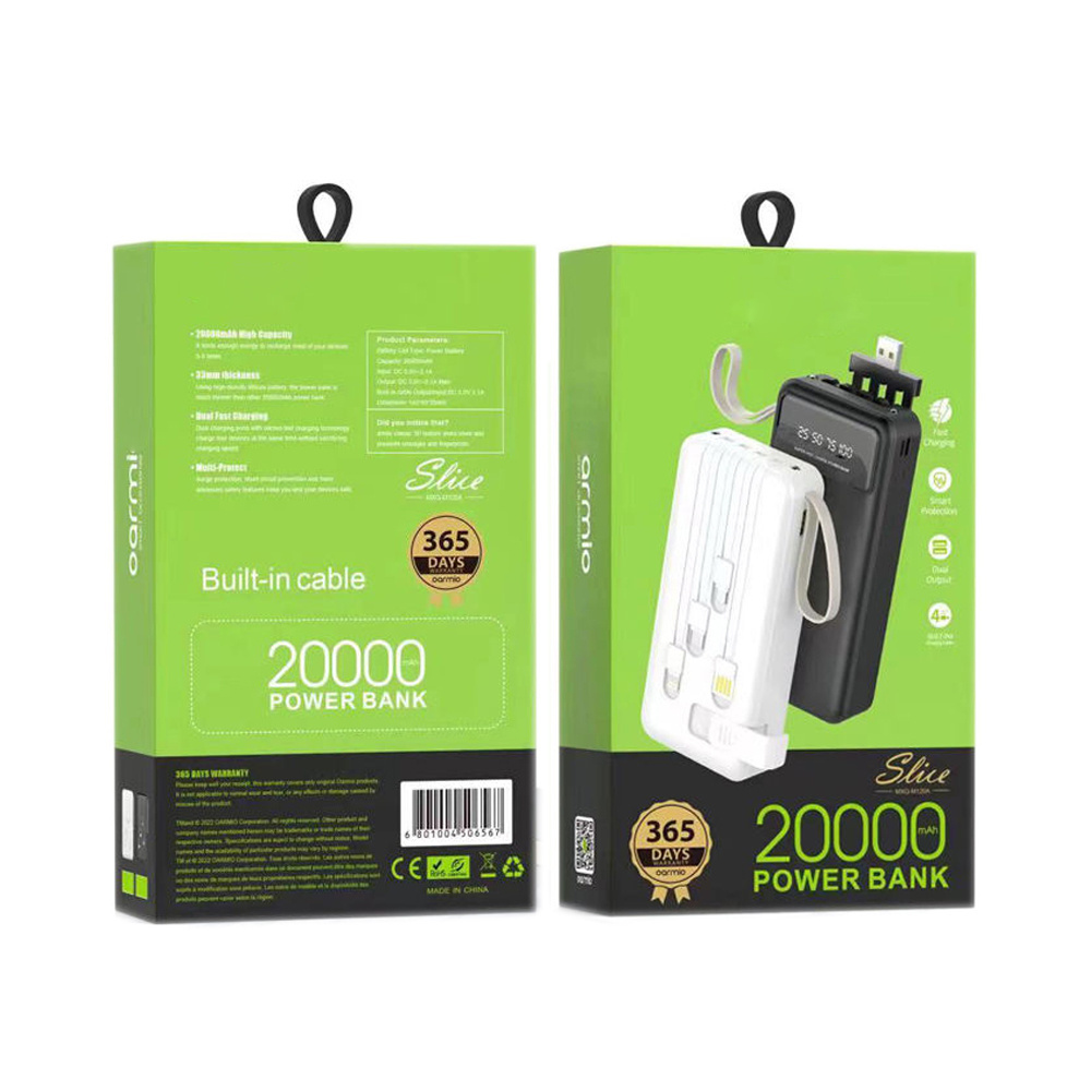 Portable big capacity battery  Mini 10000 mah small supply LED indicator lamp fast charging power bank