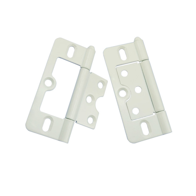 Hot sale top hinge white low noise latch flush hinge interior door hardware sound butterfly concealed hinge