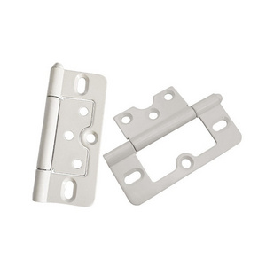 Hot sale top hinge white low noise latch flush hinge interior door hardware sound butterfly concealed hinge