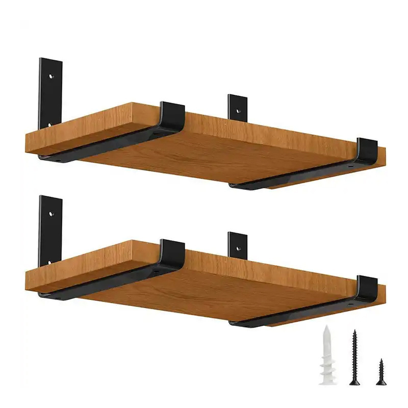 L-shaped corner floating shelf, wall mounting bracket for table wood bed and chairs