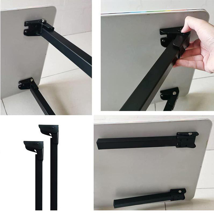 Table and Chair Extension Leg Metal Iron Plating Modern Contemporary Foldable Support Frame Self-lock Folding 50pcs for Table