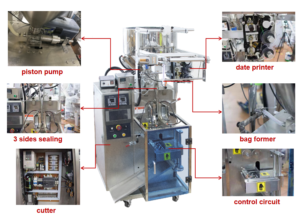 hot sale Automatic form fill seal pva film packing machine detergent making pod powder liquid packing machine