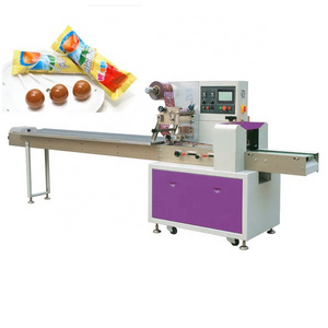 High Speed Flow printing Pack Small Soft Hard ice candy Lollipop stick Pillow Wrapping Packaging Machine manufacturers