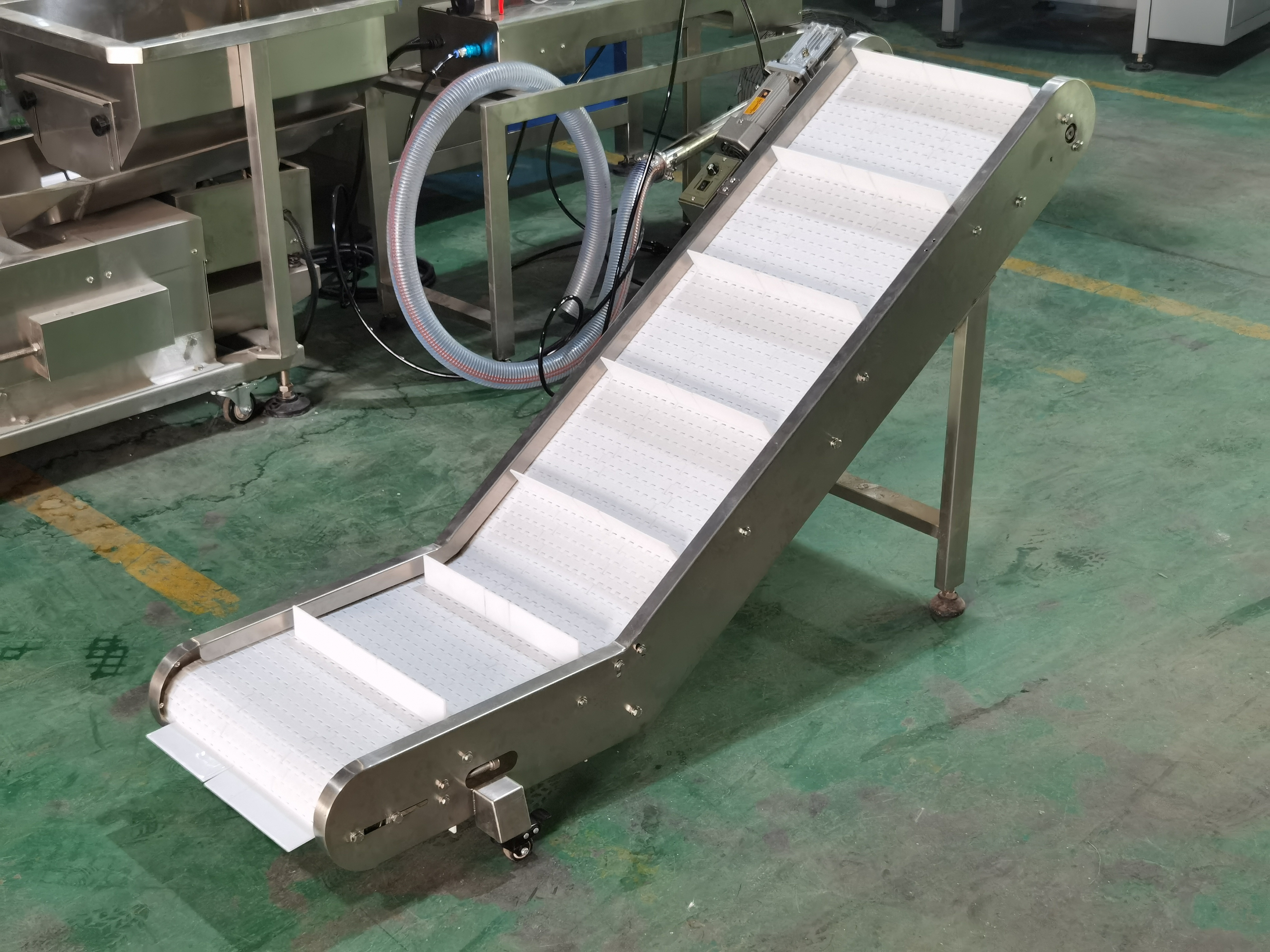 Food Grade Conveyor Belts Finished Product Customize Stainless Steel For Food Package Bags Belt Conveyor