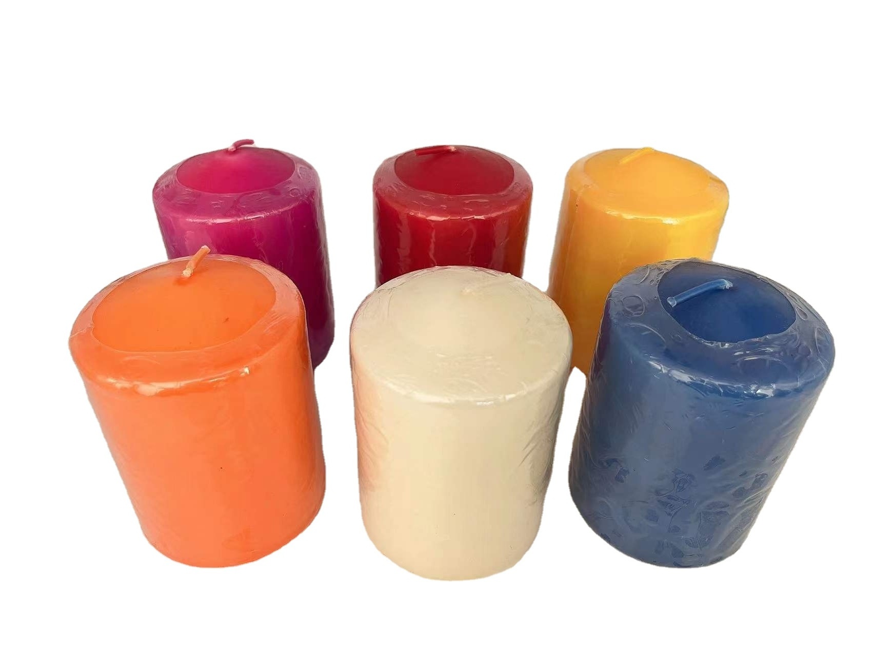 wholesale good quality big size church votive white black wax pillar candle