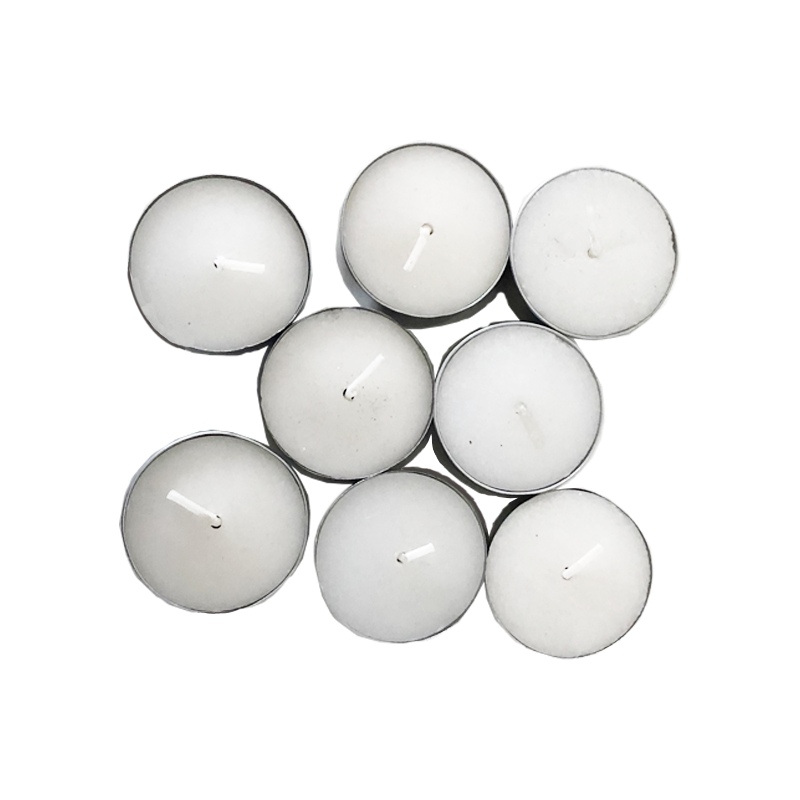 white unscented tealight 8 hour candles 50 pack bulk for home decor