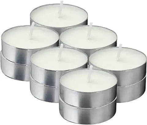 100pack 4hours 6hrs 8hrs Burning time Pressed tea light candles unscented white tealight candle