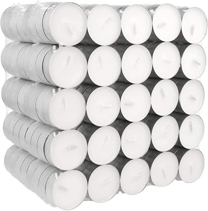 8 hour tea lights white unscented 100pcs tealight candle