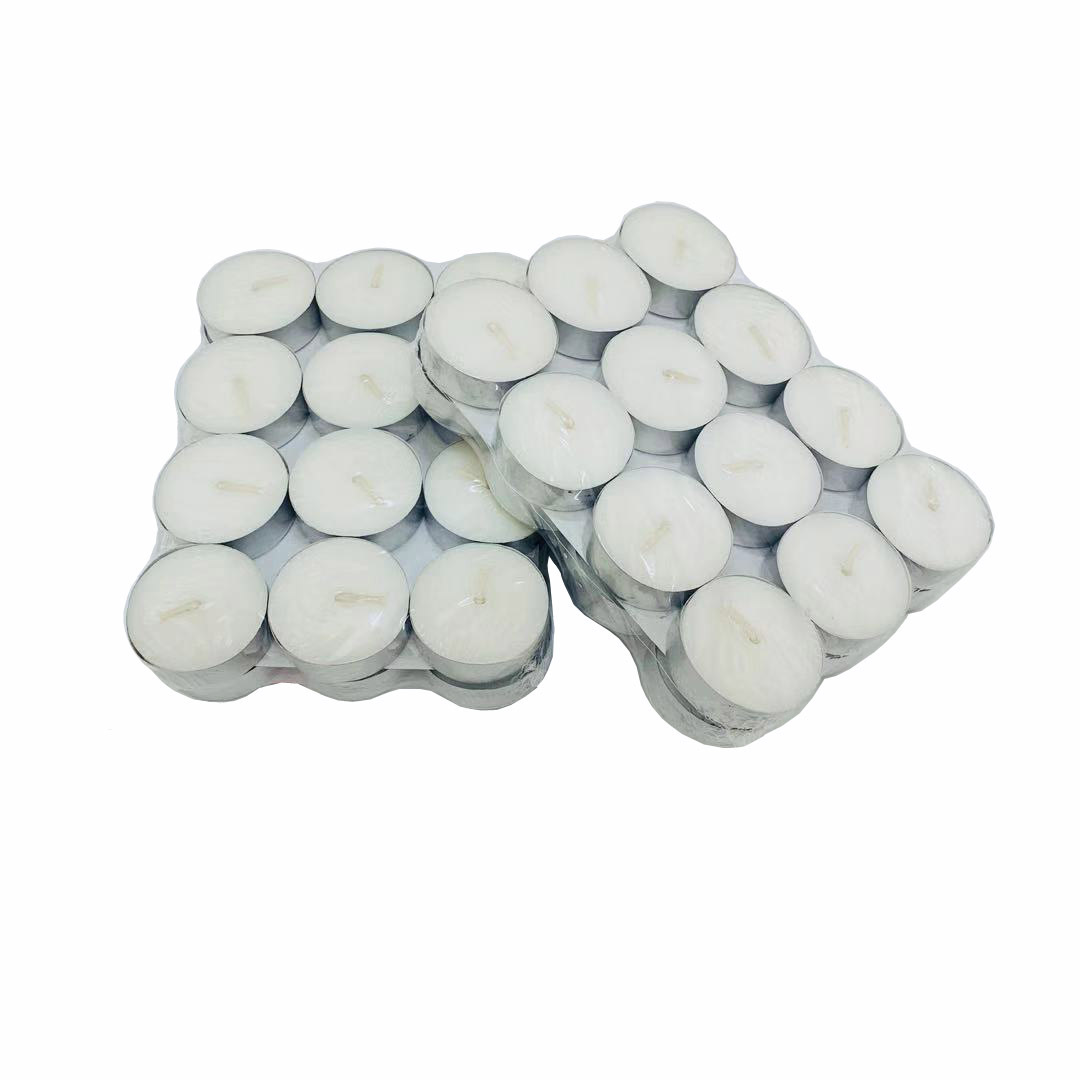 100 pack 4hour tea light candles unscented white tealight candle