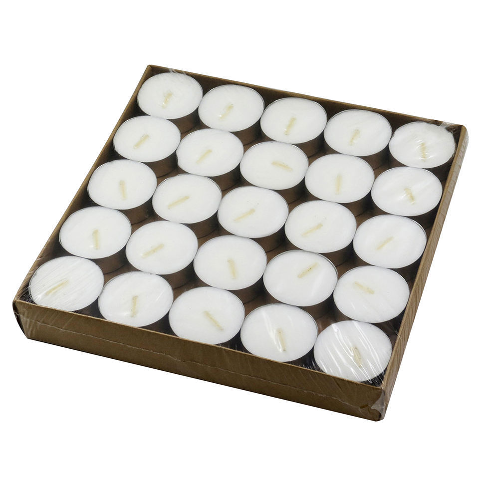 unscented 6 hour Tea lights 200 pack white tealight small candle