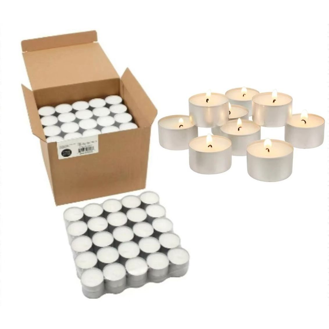 tea lights 8 hour long burn night light candles unscented tealight 50/100