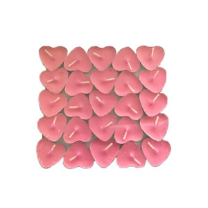 pink heart shape scented tea light candle 4 hour 50 pack for wedding decor