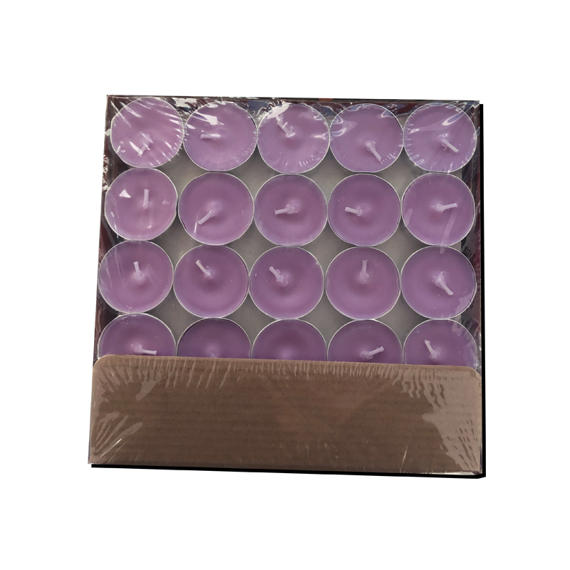 purple unscented tea light 4 hour candles non toxic 50 pack factory price