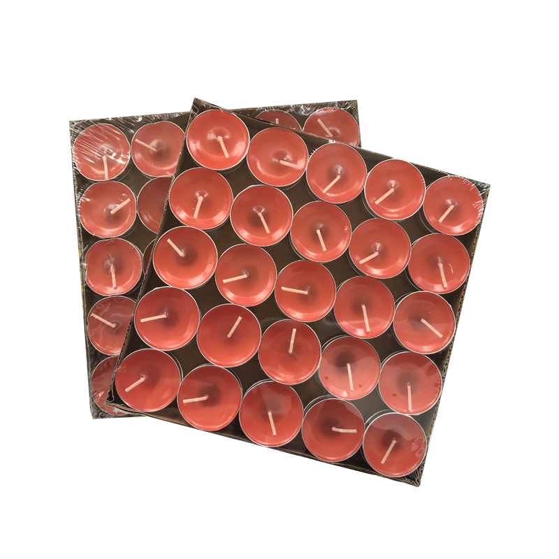 factory scented red tea light candles 4 hour 50 pack for home wedding decoration