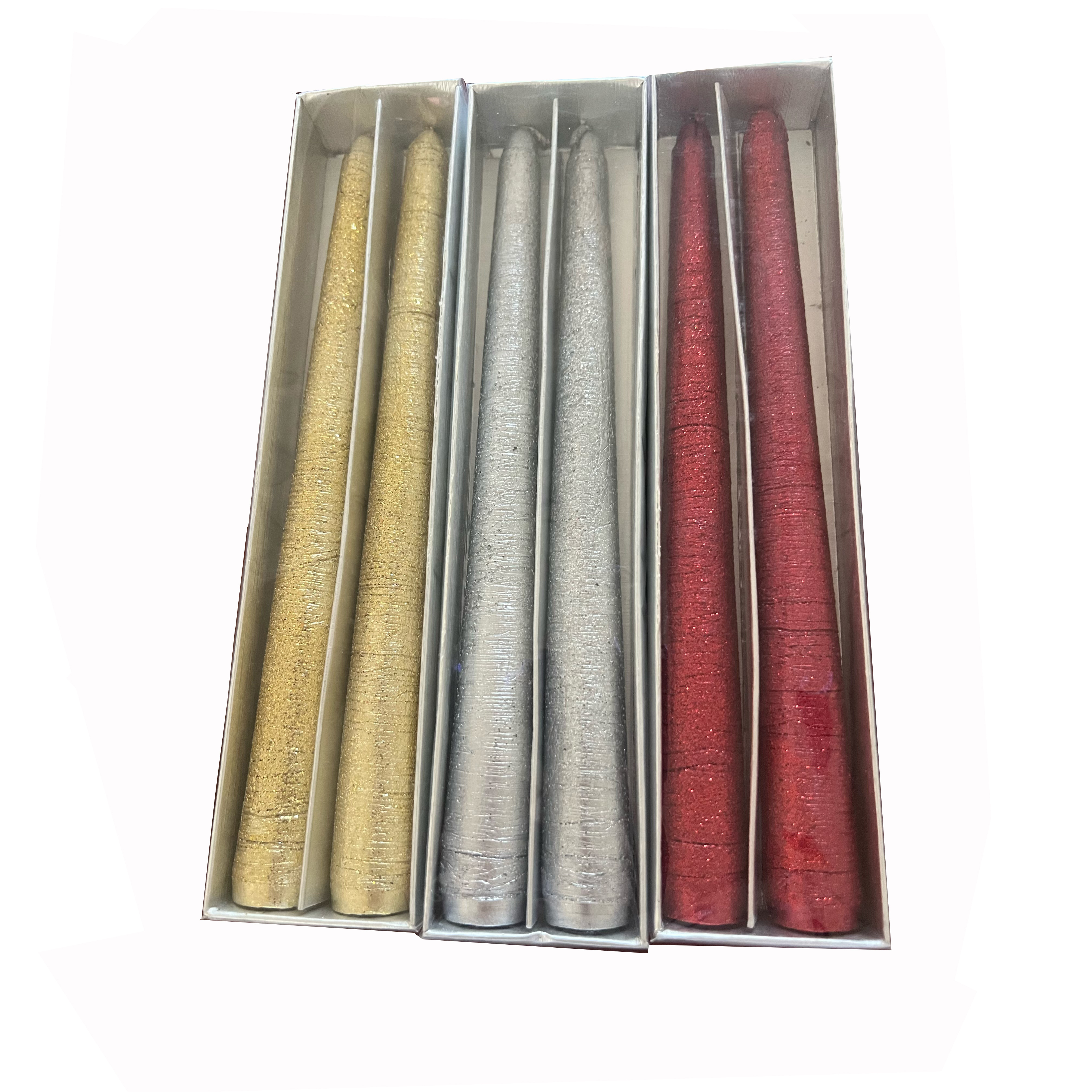 Wholesale Spiral Stick Taper Candle High Quality Gradient Multicolor Paraffin Twisted Wedding Dinner Candles