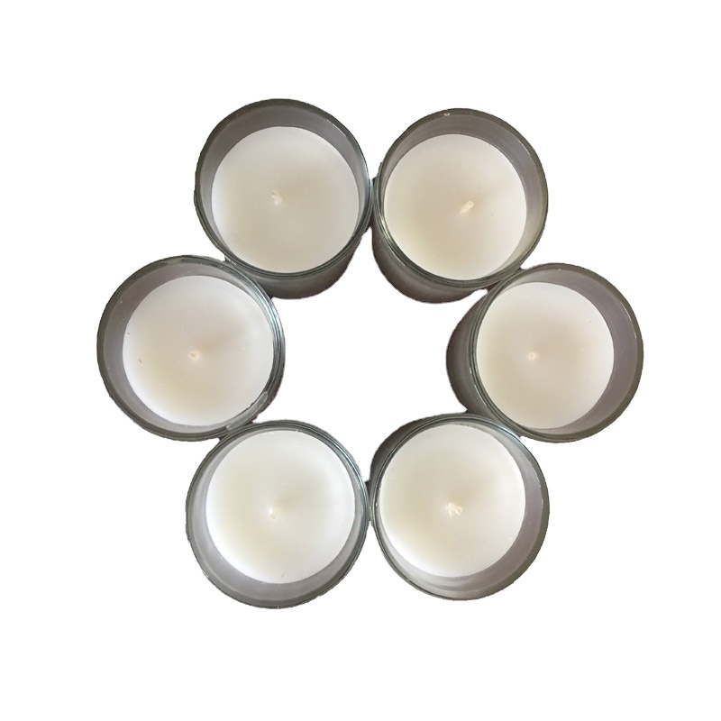 Unscented filled Votive Candles in Glass Cups