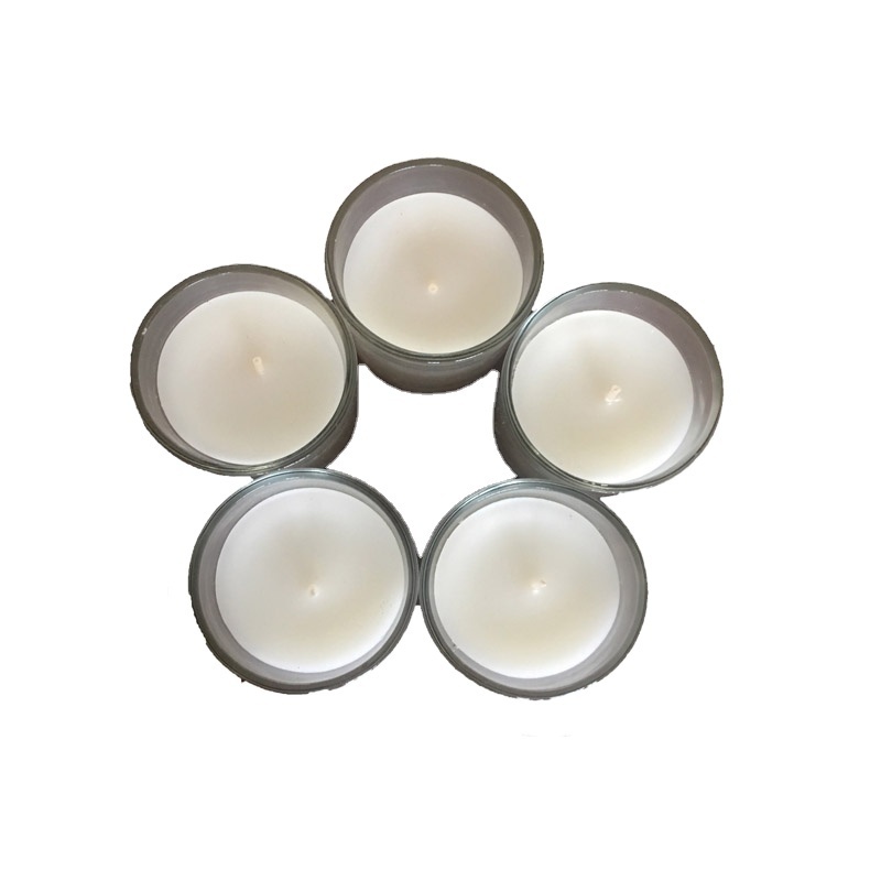 Unscented filled Votive Candles in Glass Cups