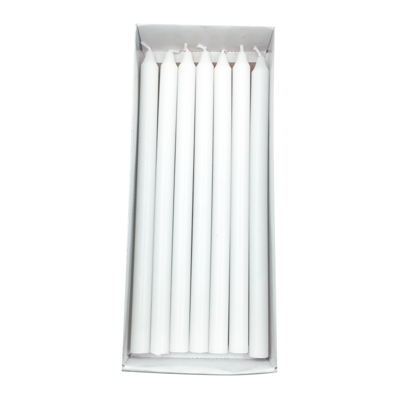 Long burning time white  large round candle