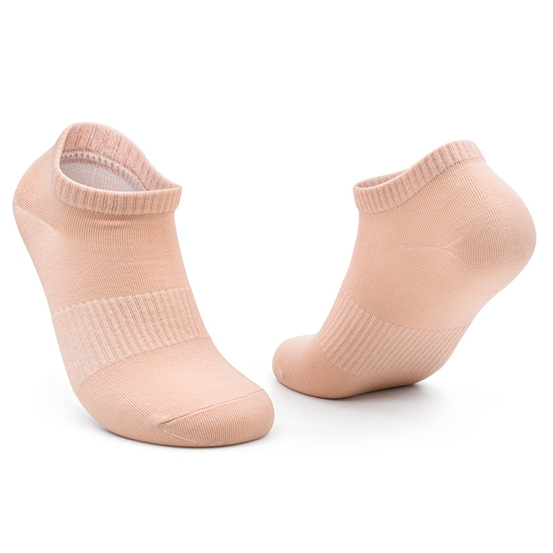 supplier wholesale korean women foot cover pink silver black colorful silk bamboo seamless knitted low cut invisible socks grip