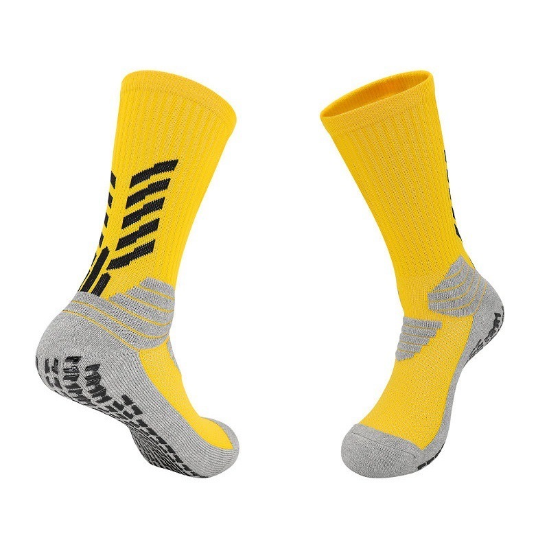 men outdoor athletic nonslip non slip soccer white stick bottom grip tube flocking socks for kids adult