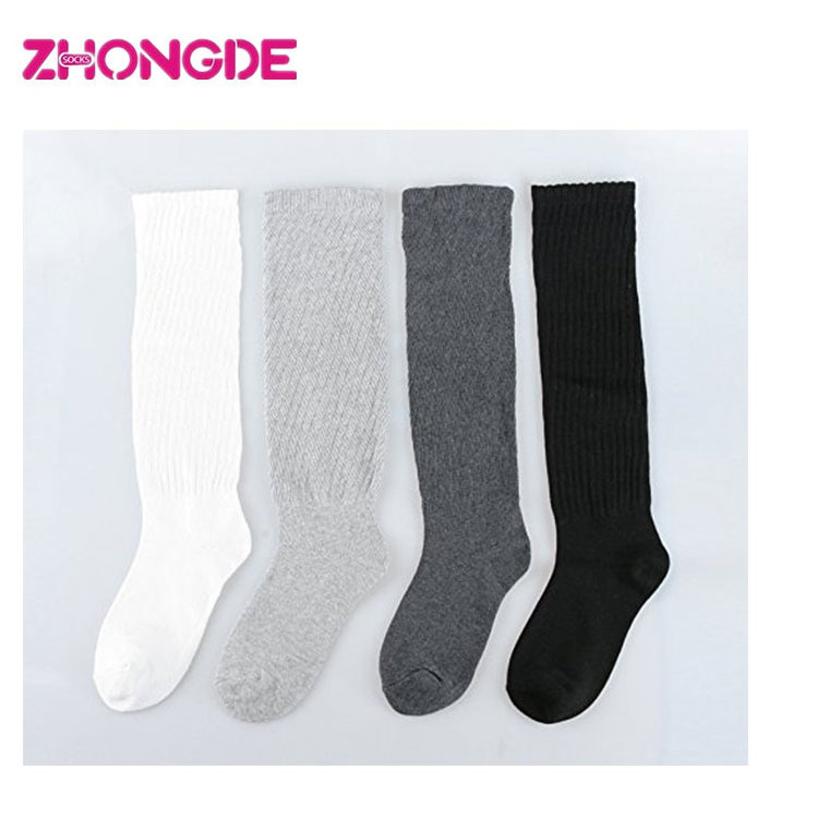 Japanese Custom cotton heavy white girls thick  slouch socks  for women kids