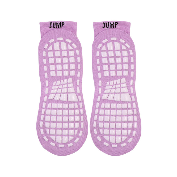 Socks Factory Anti Slip Kids Custom Logo Non Slip With Dot Sole Men Cotton Inflatable Grip Trampoline Socks Manufacturer