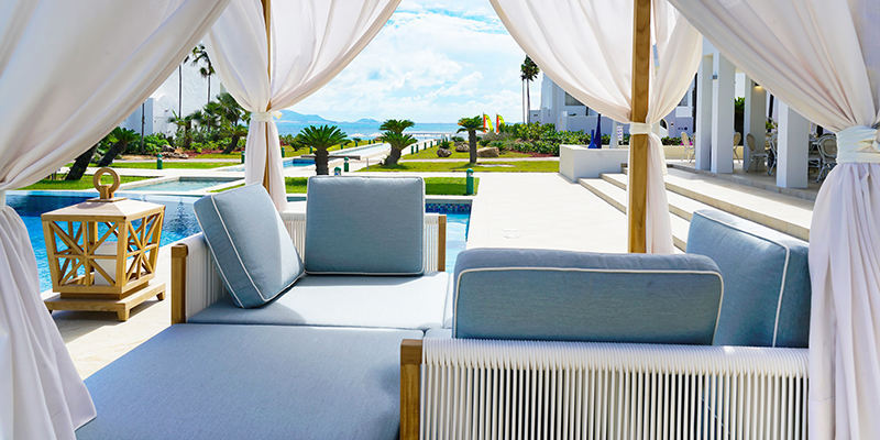 Modern white fashion garden patio sofa outdoor rope furniture