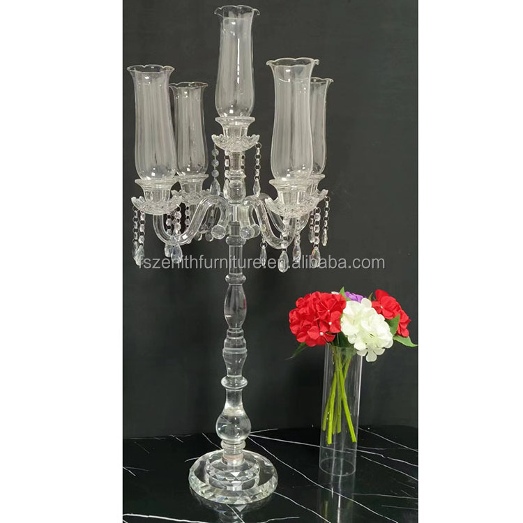 Wedding Round Clear Candelabra Decorative Candle Holders Table Candlestick Party Centerpieces