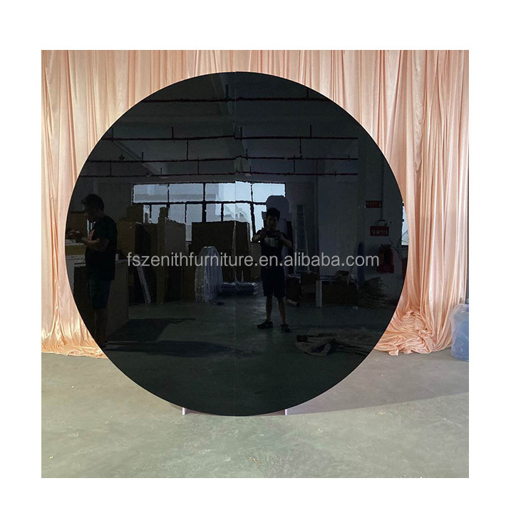 Zhongyi Hot Sales Luxury Wedding Decor Shiny White Balloons Round Acrylic Arch Backdrop