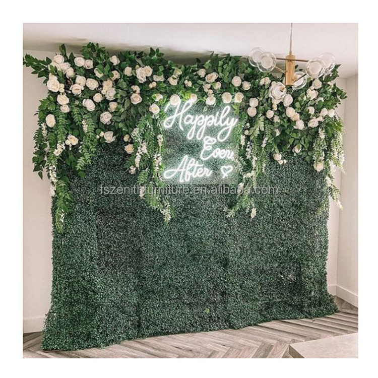 Event Supplies Vertical Plants Wall Hanging Artificial Green Sea Grass Wall Backdrop for Parties