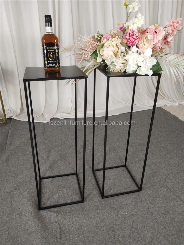 Event Rectangle Frame Centerpieces Flower Stand For Wedding Table Decoration