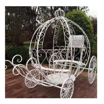 Wedding props decoration backdrop royal large pumpkin horse cart princess white cinderella carriage