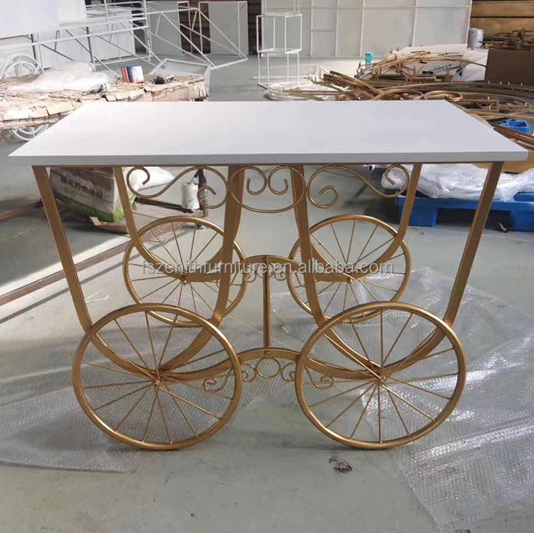 2021 New Design Metal Candy Cart With Wheels For Weddings Parties