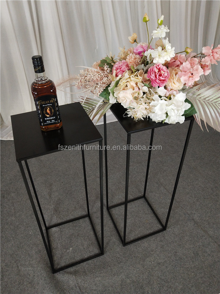 Event Rectangle Frame Centerpieces Flower Stand For Wedding Table Decoration