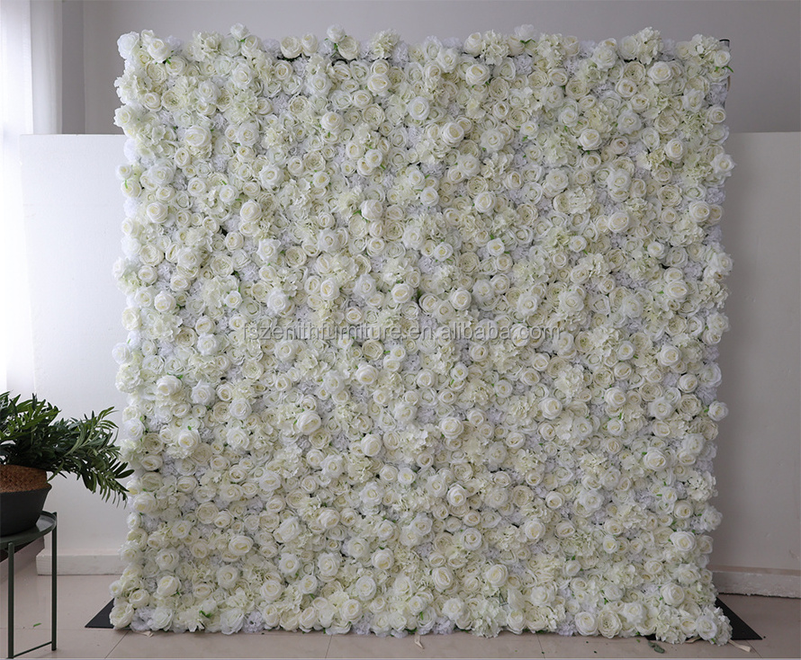 Wedding Supplies Floral Wall Panel Decoration Blue Rose Flower Wall Backdrop 8ft by 8ft