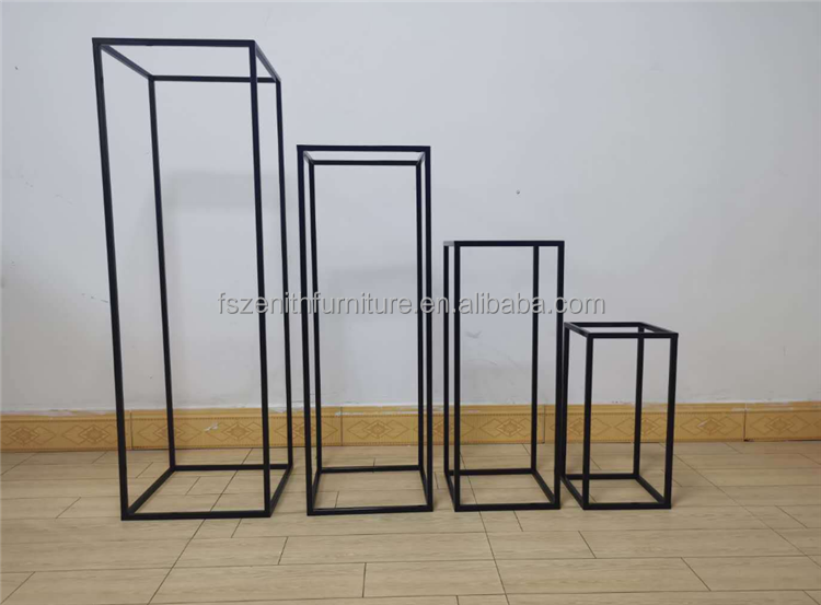 Event Rectangle Frame Centerpieces Flower Stand For Wedding Table Decoration