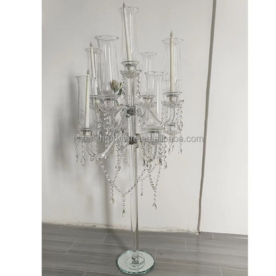 Wedding Round Clear Candelabra Decorative Candle Holders Table Candlestick Party Centerpieces