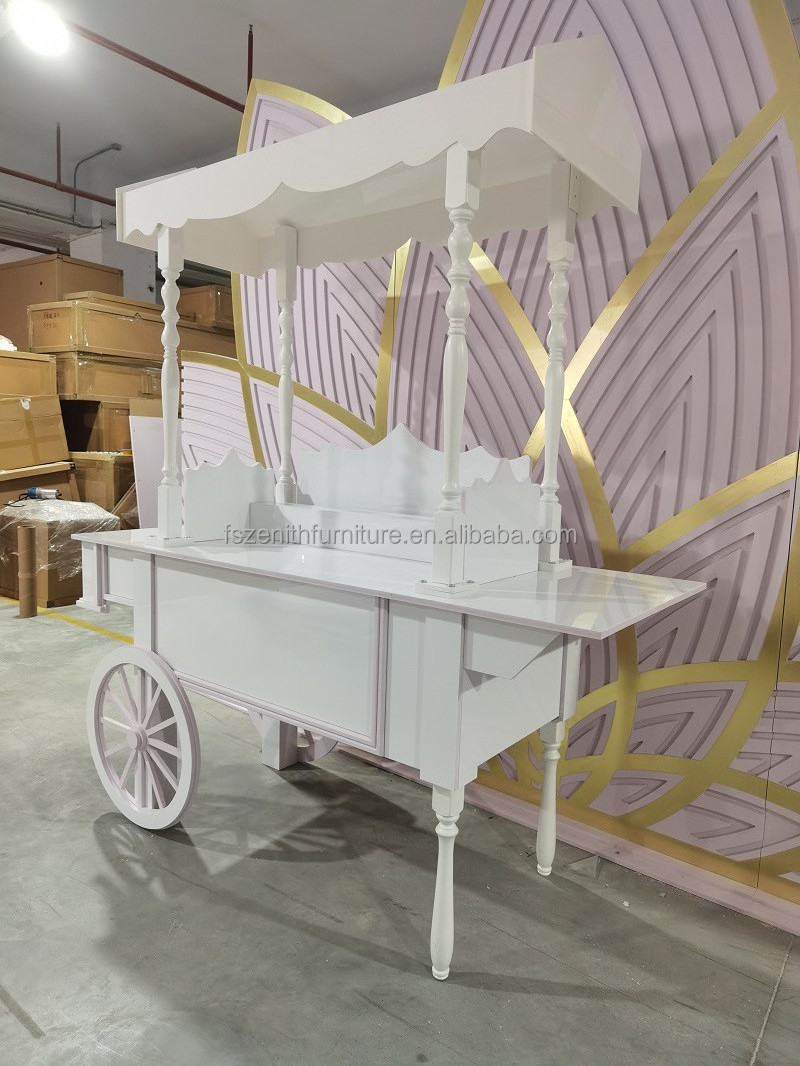 Wedding backdrop decorations champagne dessert display cart cotton candy carts for parties