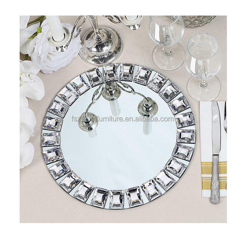 Gold Rimmed Square Plate Plastic Plate Sets Dinnerware Silver Glass Charger Plates For Wedding